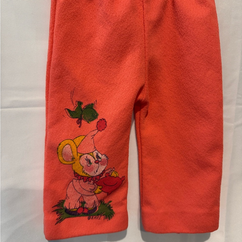 Vintage Kids Bottoms - coral with Playful Print